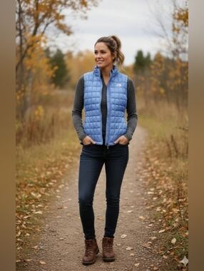 Ladies Blue Puffer THE NORTH FACE Vest